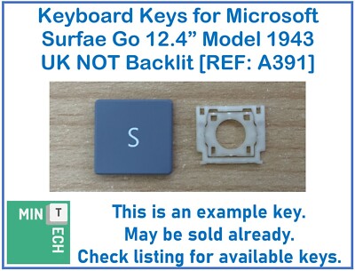 Keyboard Keys - Microsoft Surface Go 12.4" Model 1943 UK NOT Backlit [REF: A391]