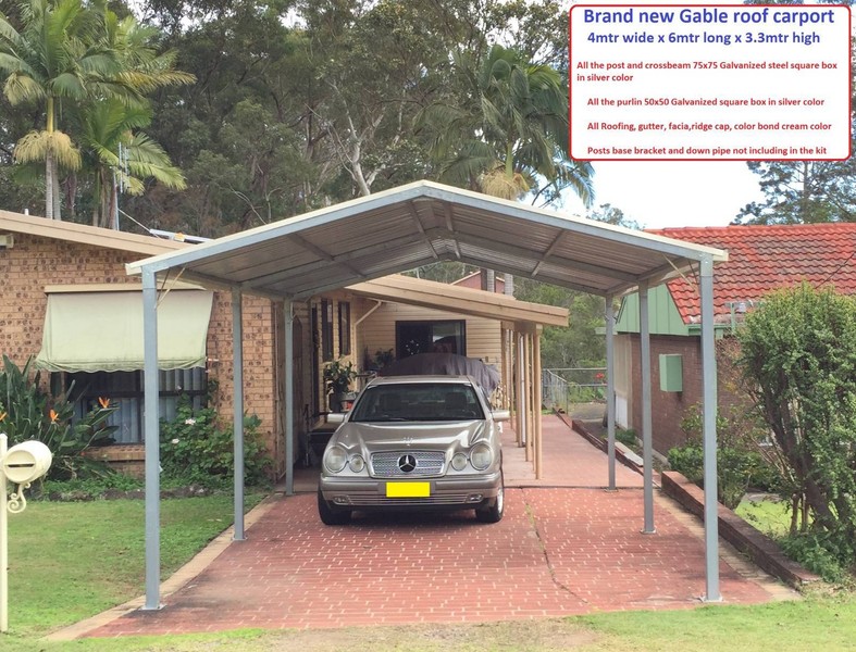 New Year Special Brand New Gable Roof Carport 4mtr Wide X 6mtr