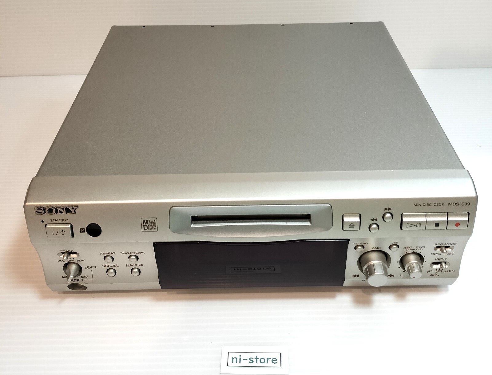 S*e様 MD PLAYER RECORDER Sony MDS-S39 Minidisc Recorder Player MD Deck Silver AC100V