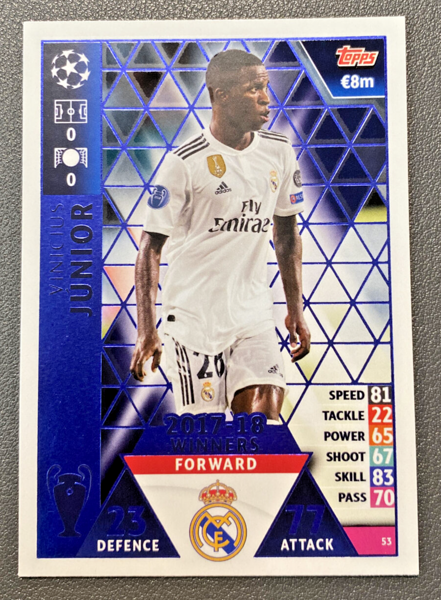 V.LEAGUE17/18トレカ 2017-18 Topps UEFA Champions Match Attax Winners Vinicius