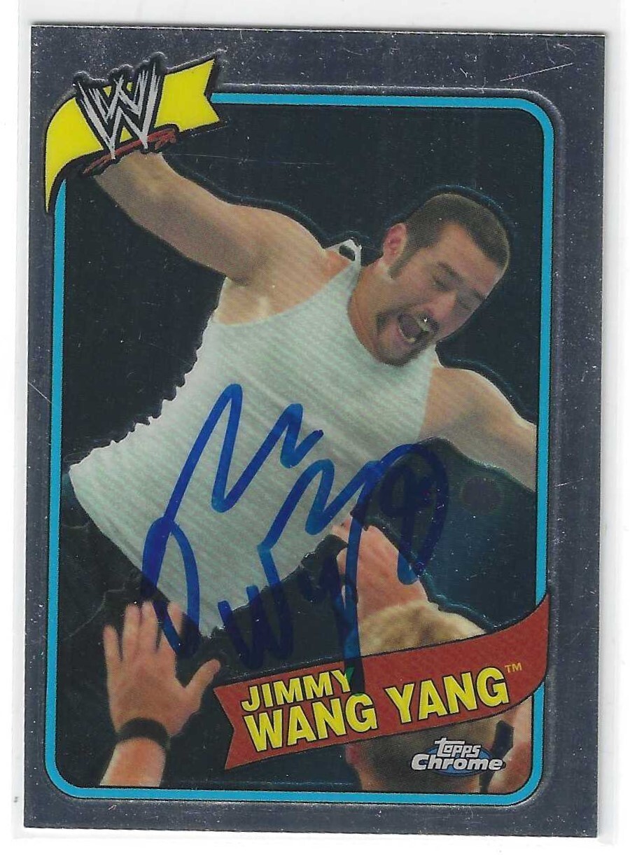himawari出品 Jimmy Wang Yang Signed 2008 Topps Chrome WWE Heritage III