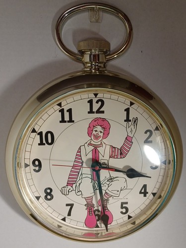 vintage McDonald 壁掛け時計　マクドナルド RARE VINTAGE MCDONALDS RONALD MCDONALD WALL CLOCK WATCH