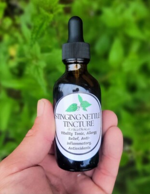 Stinging Nettle Leaf Tincture, Fresh Organic Extract, Allergies, Allergy Relief
