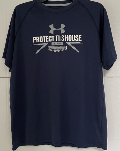 UNDER ARMOUR mens PROTECT THIS HOUSE heatgear navy blue