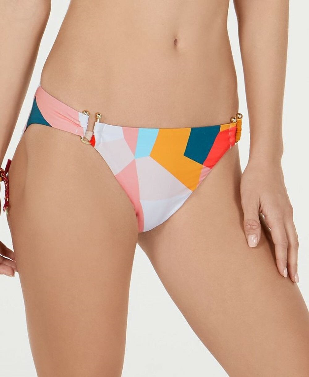 Bar Iii 259558 Women's Pop Art U Ring Hipster Bikini Bottoms Swimwear Size M