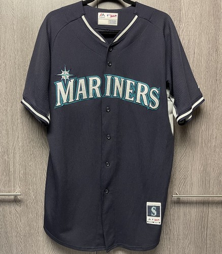 Seattle Mariners Majestic ジャケット M Men's Seattle Mariners Majestic Navy On-Field Therma Base
