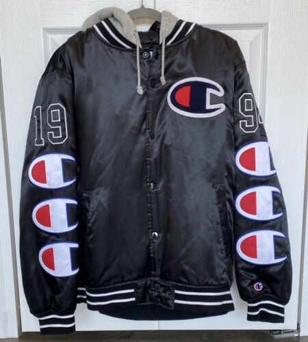 Supreme Champion Hooded Satin Varsity Jacket - Size M Supreme Champion Hooded Satin Varsity Jacket - Size M
