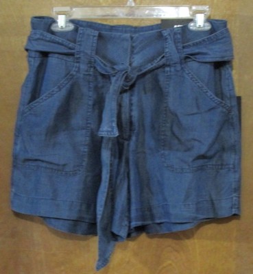 Ladies ''Apt 9'' Size 16, Tencel (Blue), Essentials, Mid Rise, Self Belt, Shorts