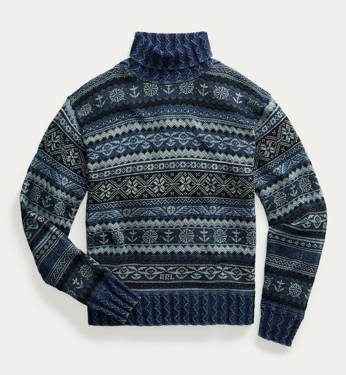 RRL “Indigo Fair Isle Shawl Collar Cardigan” L インディゴ RRL “Indigo Fair Isle Shawl Collar Cardigan” L インディゴ