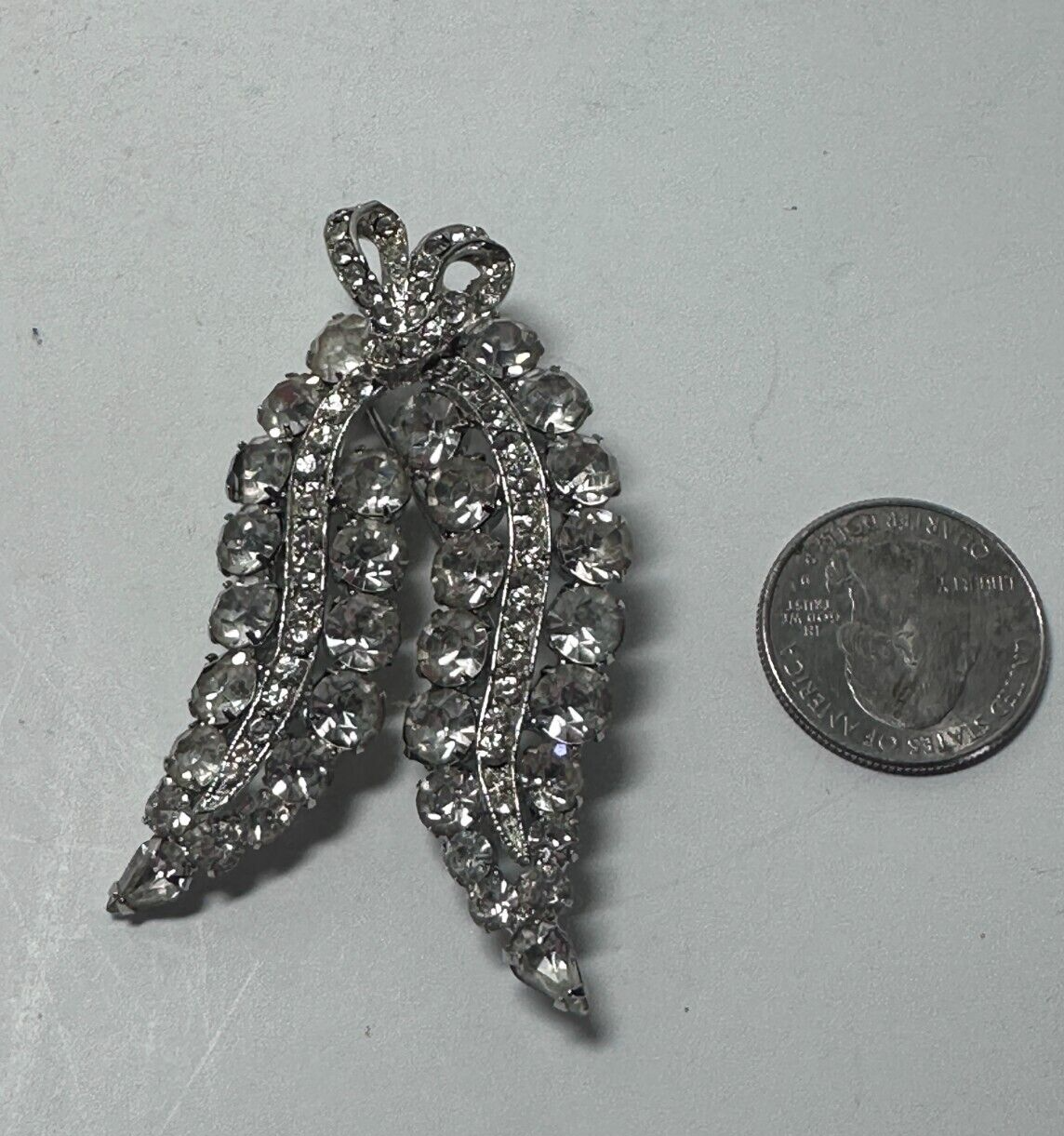  特価ブログのポータルサイト Rhinestone Vtg Clear eBay | P388 Pin Brooch Weiss アクセサリー
