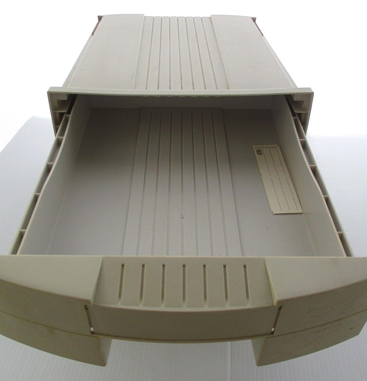 Alpha 2 Drawer 1980s or 90s Computer Disk Diskette Storage Unit Beige Vintage
