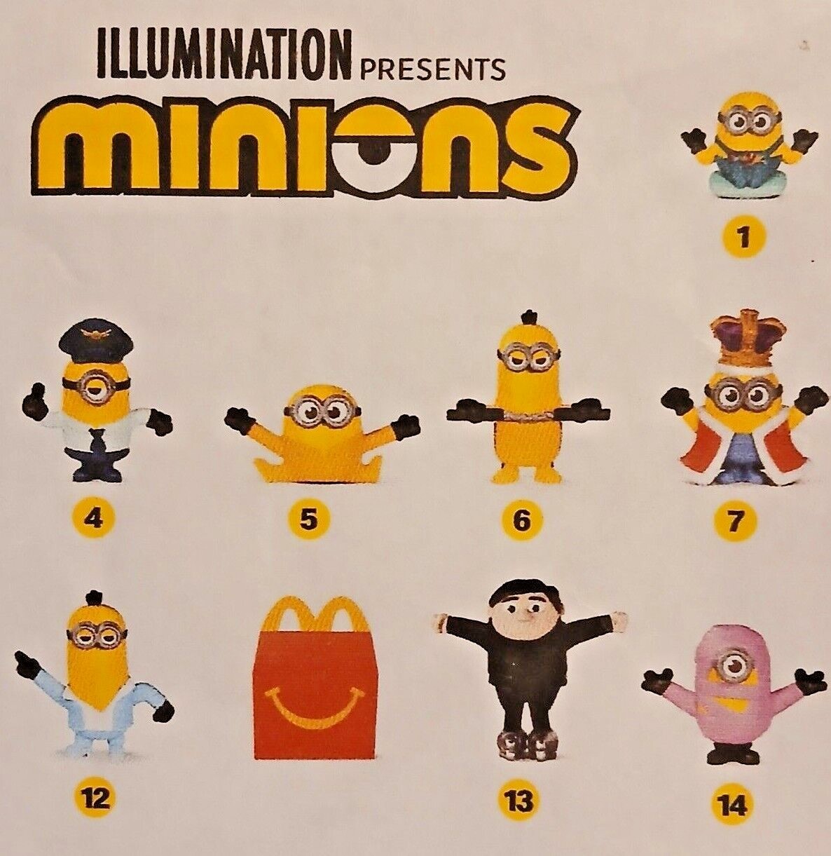 2020 McDONALD'S Minions Rise of Gru Dreamworks HAPPY MEAL TOYS