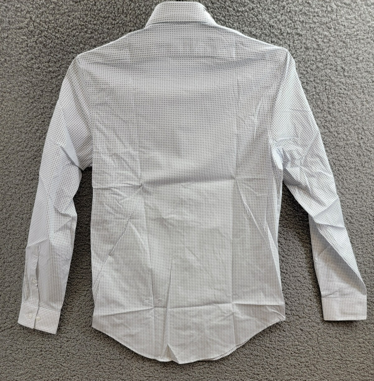 Calvin Klein Steel Plus Slim Fit Stretch Dress Shirt Men's 14.5 32-33 White/Blue - Picture 12 of 16