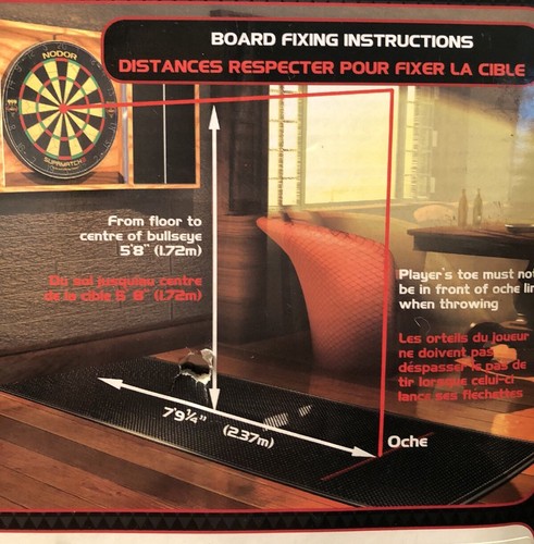 New Nodor Supawire Premium Bristle Dartboard 50% Thinner MSZ Wire