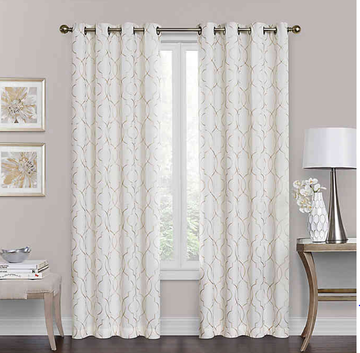 Design Solutions Brent Grommet Top Panel 84 Inch 100 Blackout