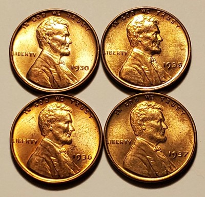 1930 wheat penny value chart