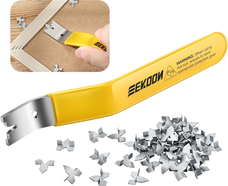 Stainless Steel Glazier Point Driver With 120 Glazier Points – Installation & Removal Tool For Wooden Picture Frames, Window Glass, Backing, And Sashes