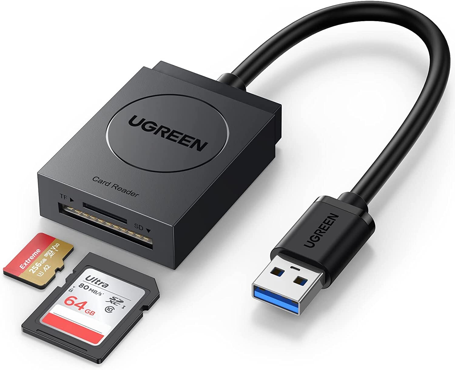 UGREEN SD Card Reader USB 3.0 Dual Slots Memory Card Reader 