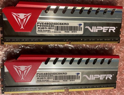 Patriot Viper 8Gb 2x4Gb DDR3 2400 MHz memory PVE48G240C5KRD PC4