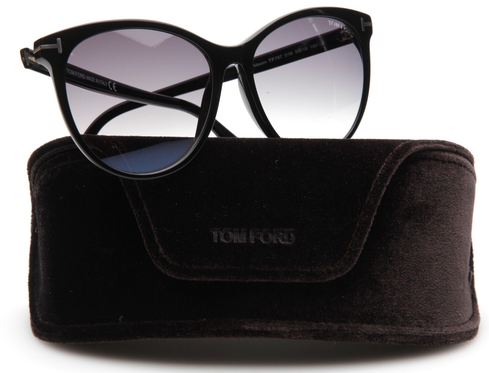 New TOM FORD Maxim TF 787 01B Black Sunglasses 59-16-140mm