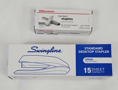 Stapler Swingline Standard Eco Version 15 Sheets Black with 5000 Staples