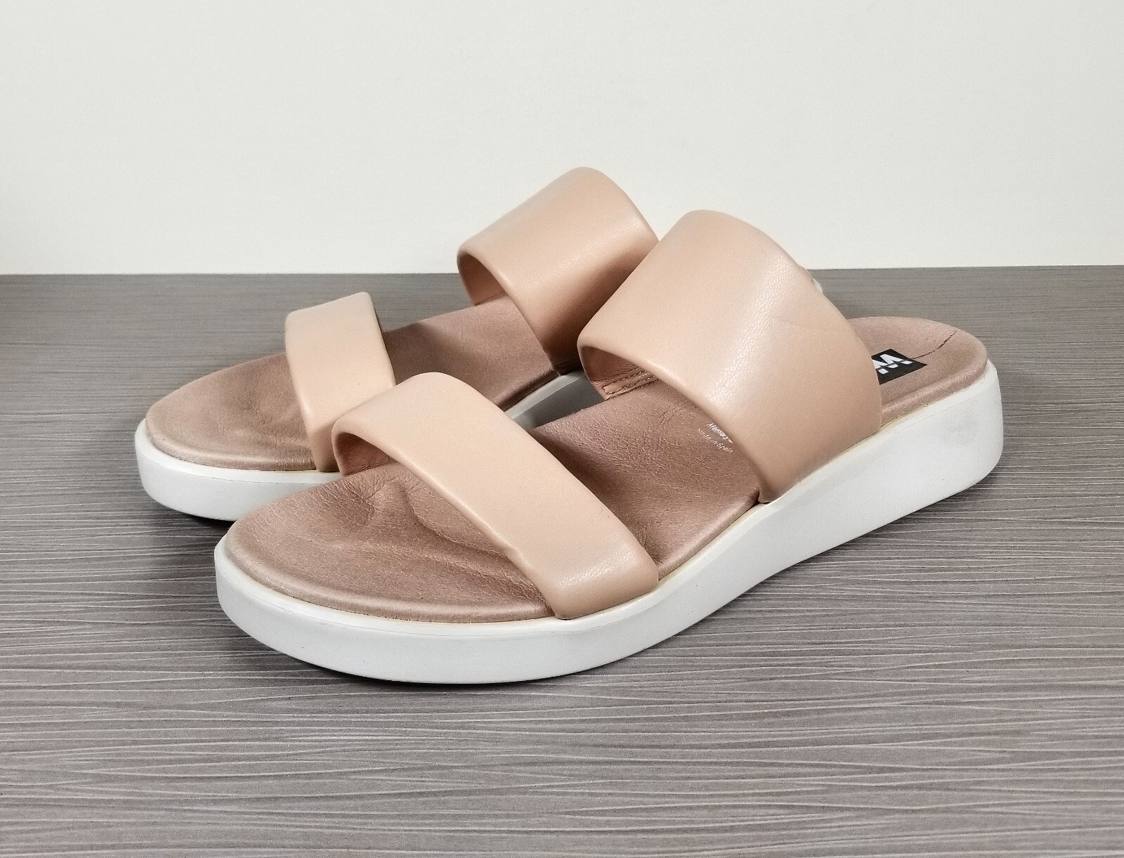 Wonders Double Strap Slide Sandal, Nude, Womens Sizes 10 & 11