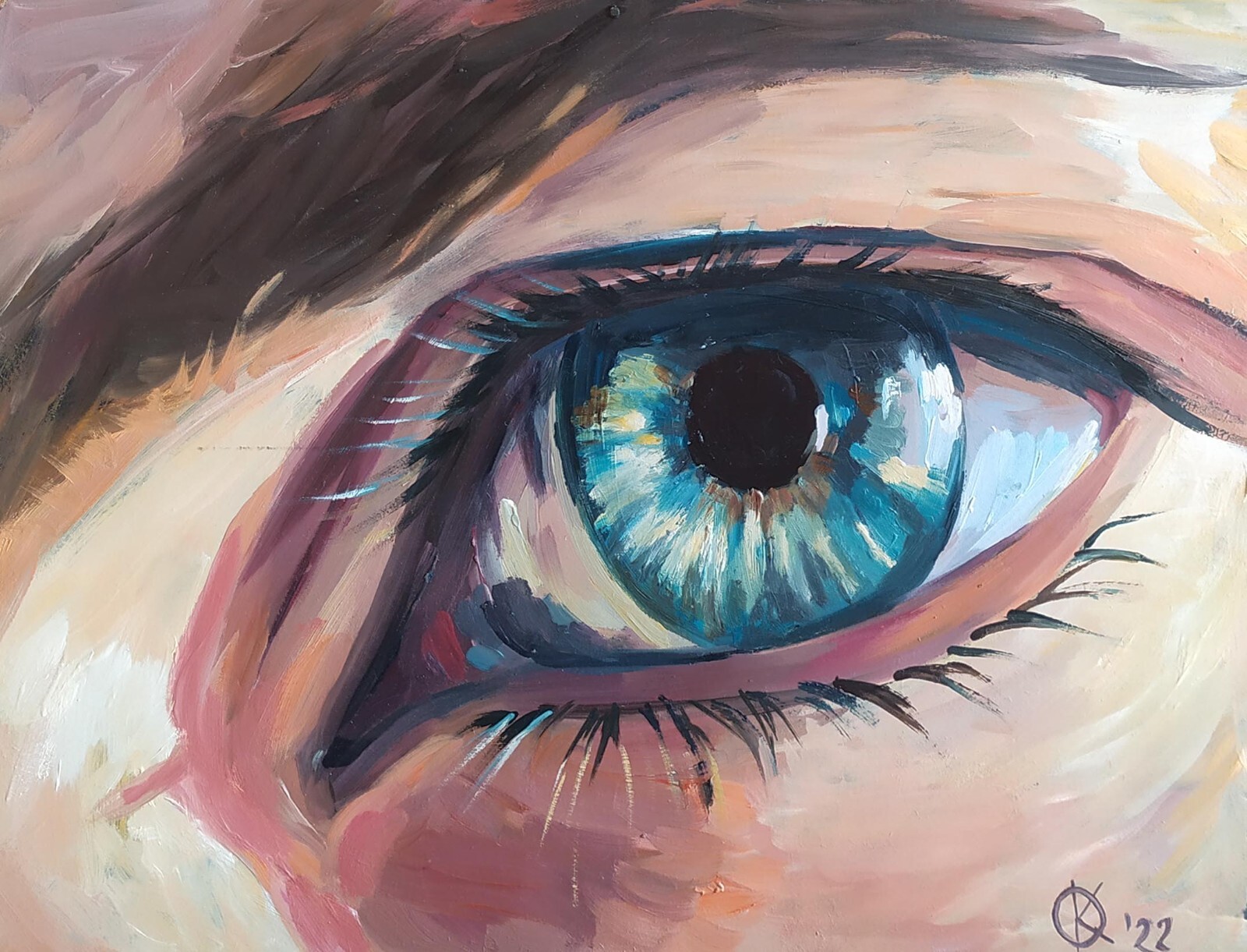 【s12号】good blue(portrait_s) oil painting S12号】good blue(portrait_s) oil painting s12号】good blue
