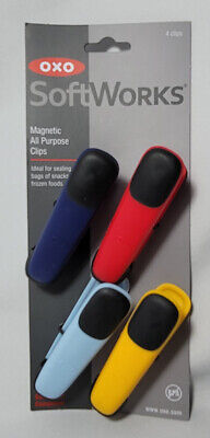 NEW OXO SoftWorks Magnetic All-Purpose Clips (Set of 4)