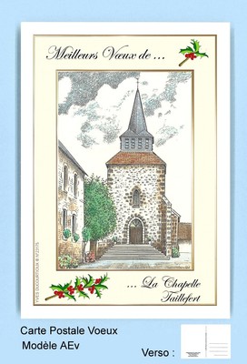 CP AEv 23175 CARTE POSTALE VOEUX HOUX 23 LA CHAPELLE TAILLEFERT