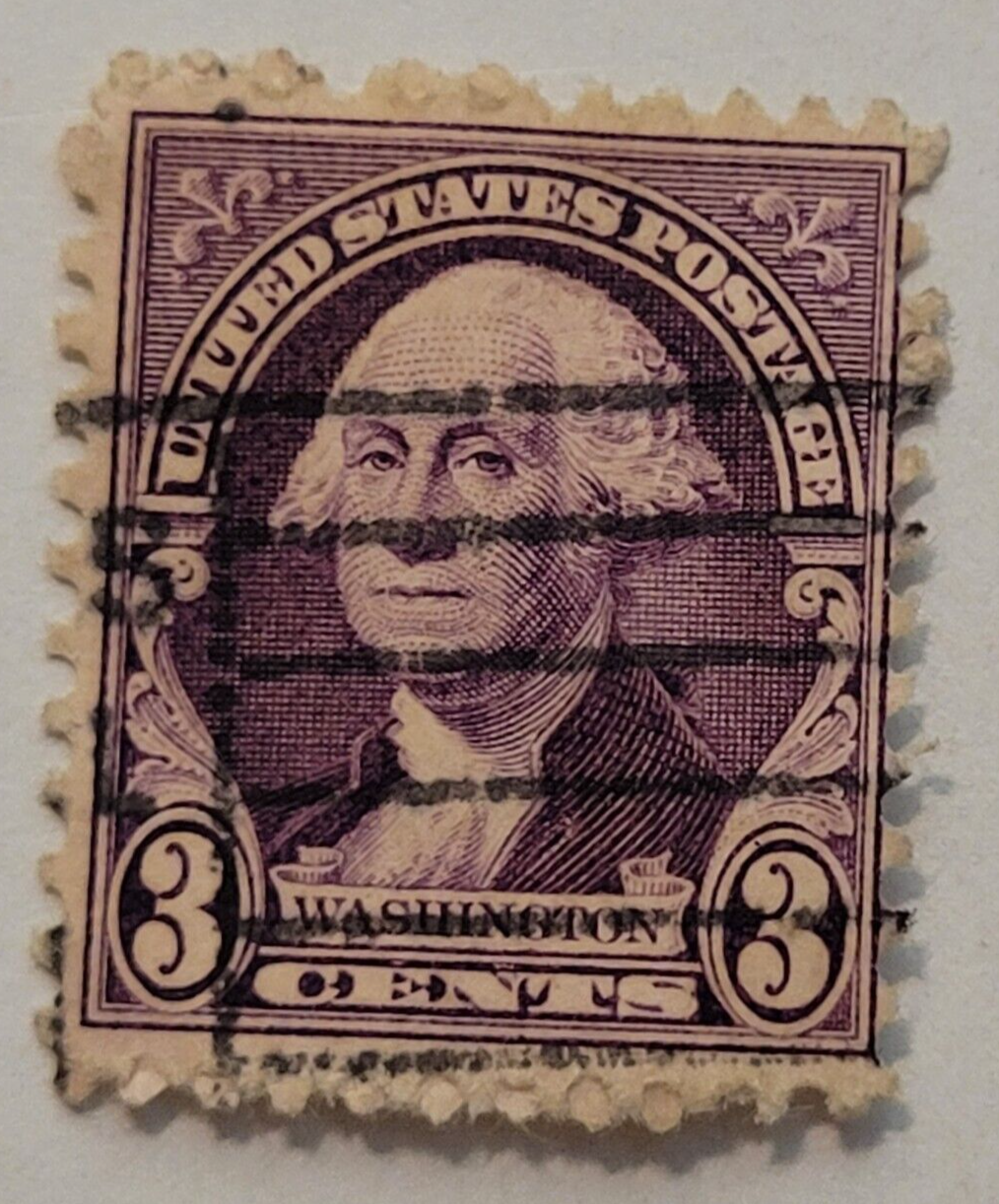 アメリカジョージ・ワシントン3セント使用済切手パープル