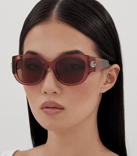 Pre-owned Gucci Gg1599sa - 003 Red Sunglasses In Brown