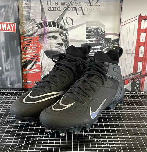 ラクロススパイク ナイキ ハラチ8エリート Nike Alpha Huarache 8 Elite Lacrosse Black Metallic Silver