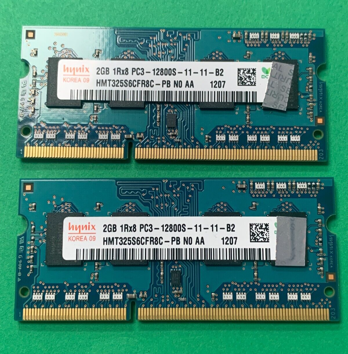 🟩Hynix 4GB (2X2GB) 1Rx8 PC3-12800S Laptop Ram Memory 🟩Hynix 4GB (2X2GB) 1Rx8 PC3-12800S Laptop Ram Memory