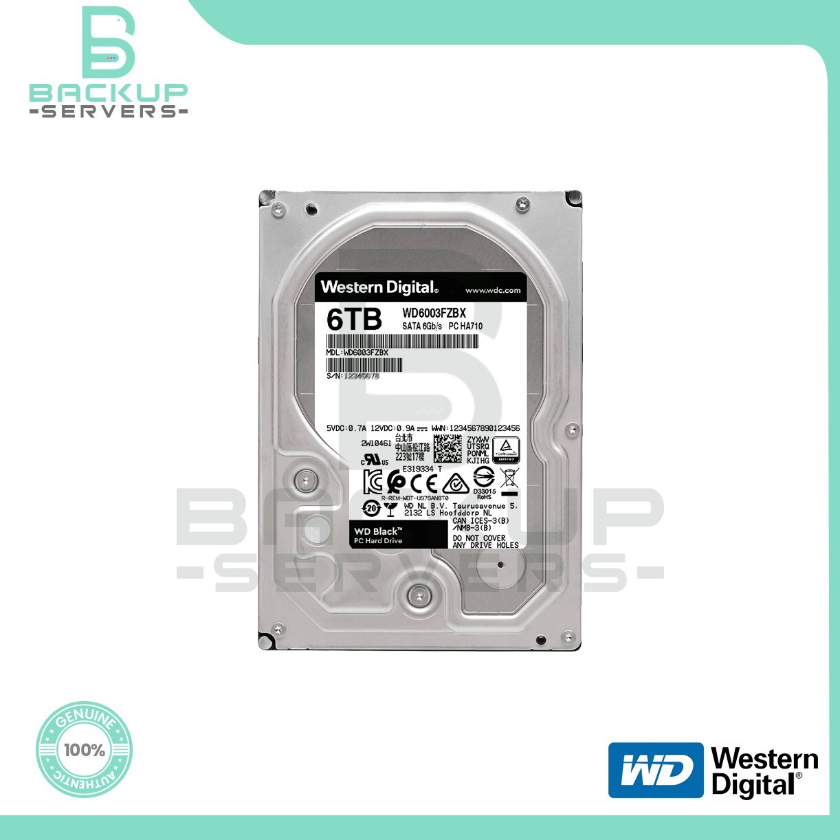 Western Digital WD6003FZBX（3.5 HDD 6TB） Western Digital Black WD6003FZBX 6TB 3.5