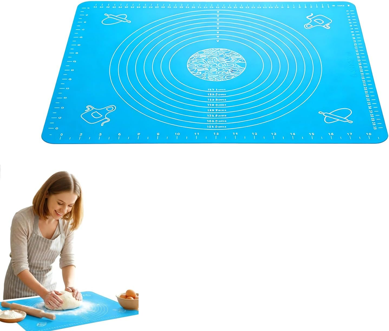 Extra Thick Silicone Baking Mat 50X40Cm - Large Non-Stick Pastry Mat, Heat Resis