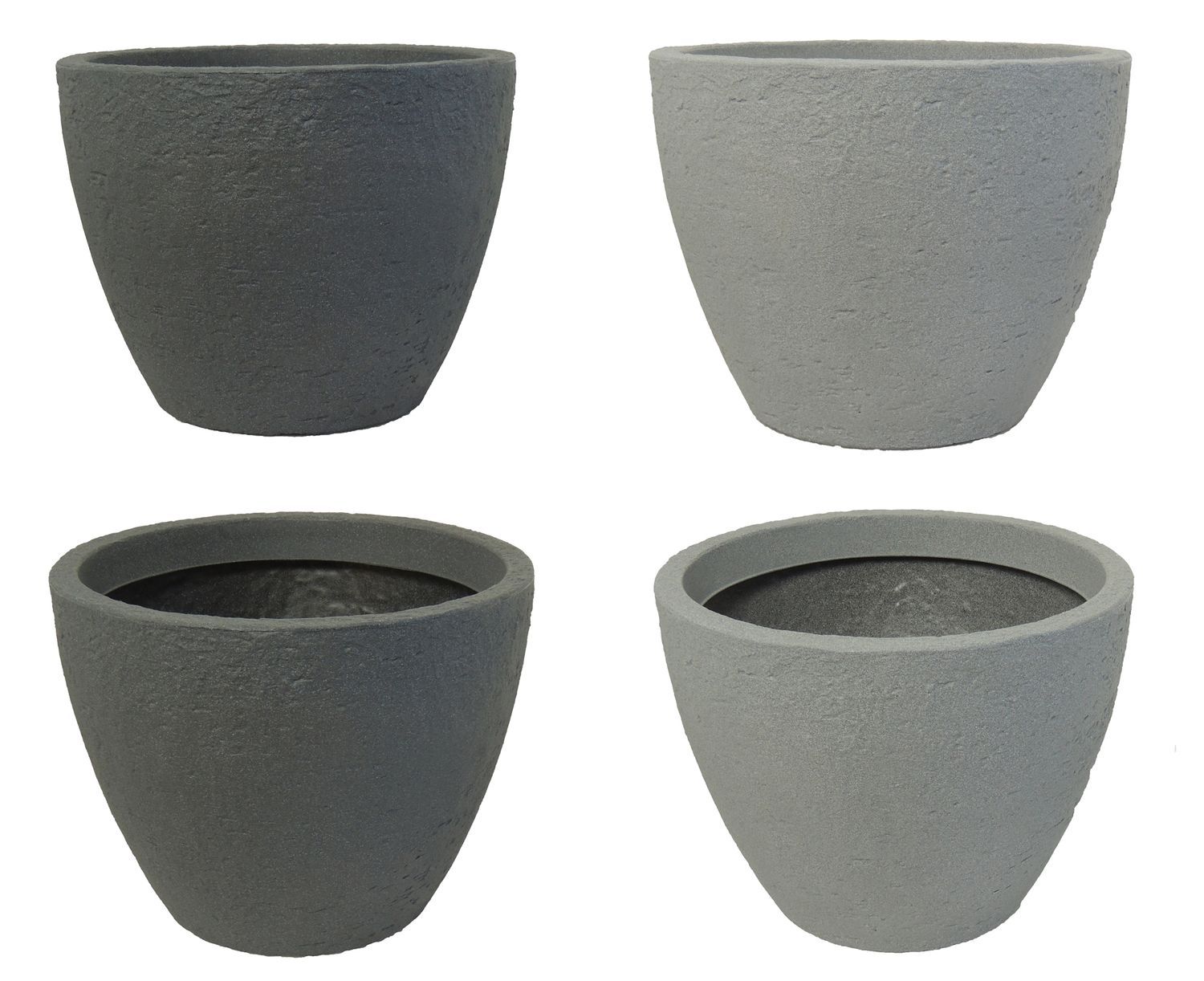 Pflanzkübel Stone rund aus Kunststoff Steinoptik Blumentopf Blumenkübel 