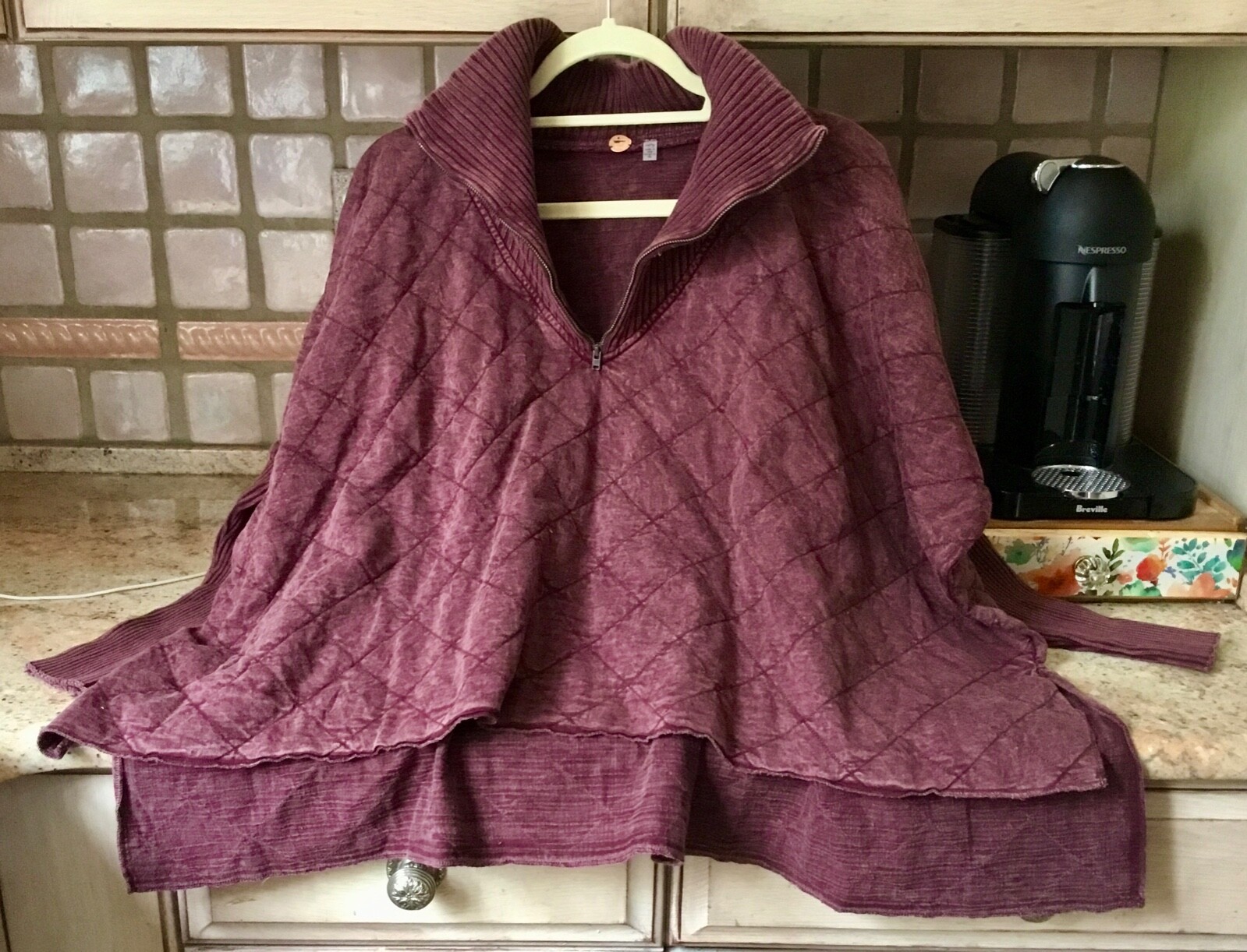 

Стеганый свитшот Free People Shiloh, пуловер на молнии, винный , НОВИНКА, Wine