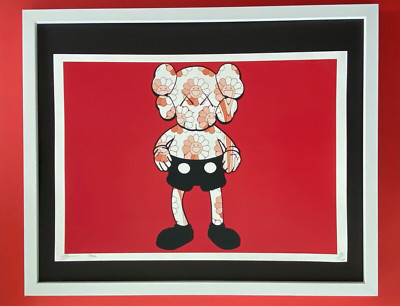 Death NYC Large Framed 16x20in Scarce Pop Art Hand Signed COA Kaws XX Murakami//