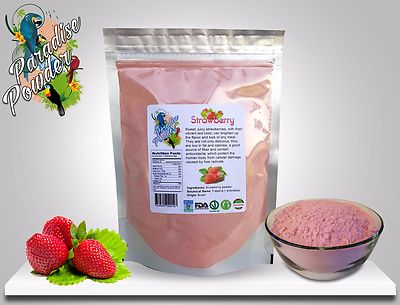 Strawberry freeze dried Powder 8oz (1/2lb) Spectacular taste Paradise Powder