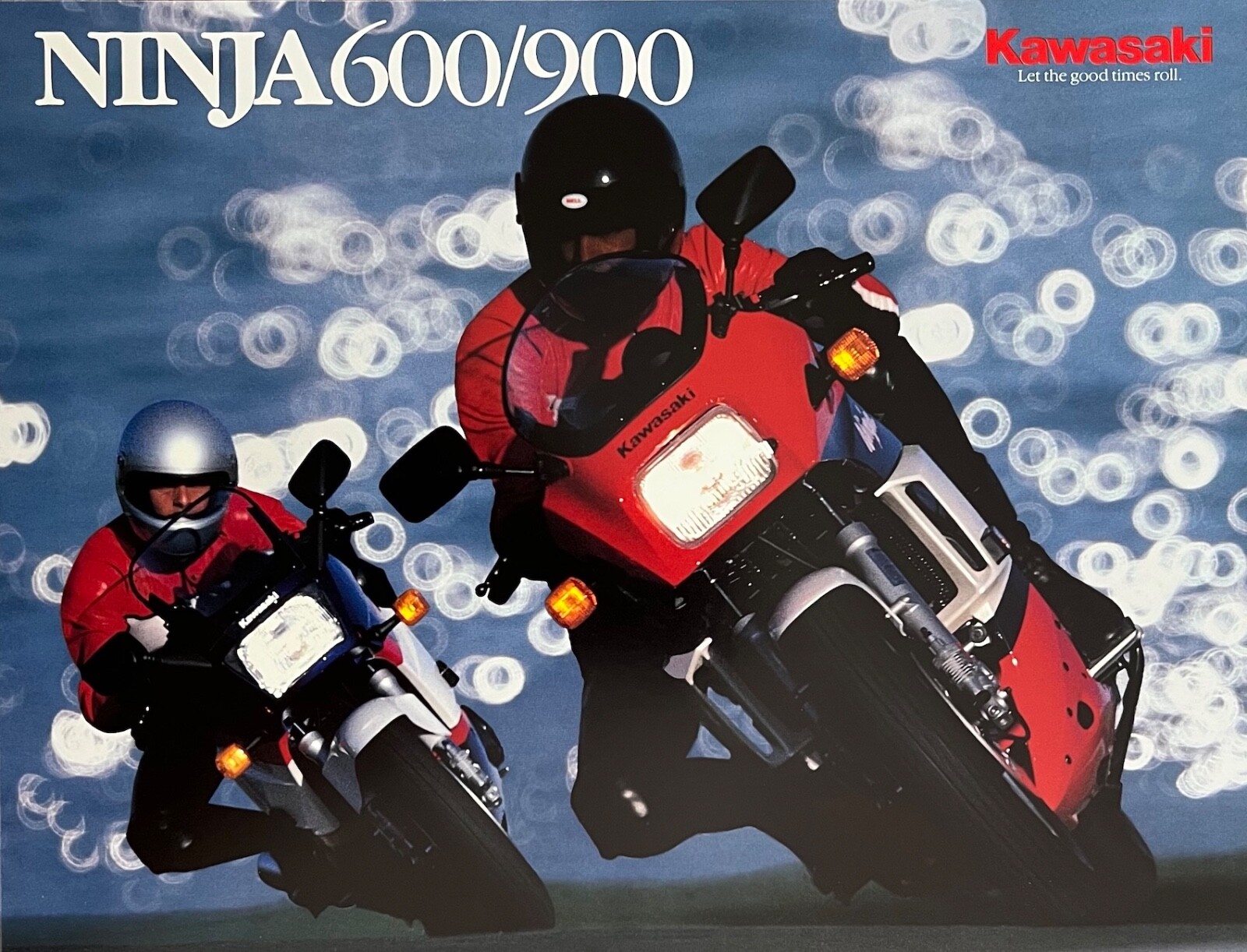 1986 Kawasaki Ninja 600/900 4-page brochure-literature