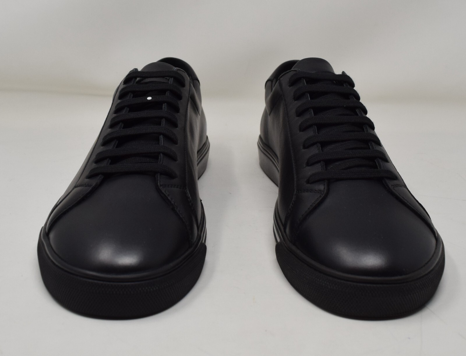 Pre-owned Saint Laurent Mens Brooklyn Andy Low Top Black Sneakers 44 Eu