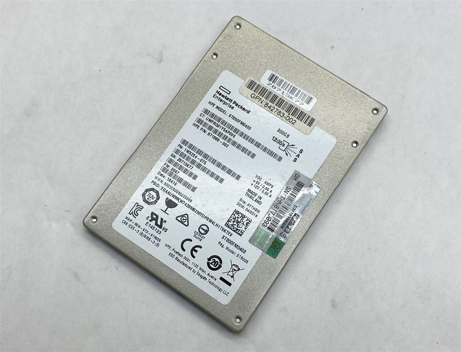 (未使用･未開封品)　Seagate st800fm0183?800?gbemlc2.5インチs2048sas1200?ssdsedベース df5ndr3 Seagate st800fm0183?800?gbemlc2.5インチs2048sas1200?ssdsed