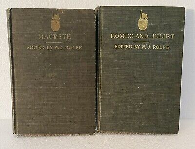 SHAKESPEARE MACBETH + ROMEO & JULIET  W J Rolfe, Hardcovers 