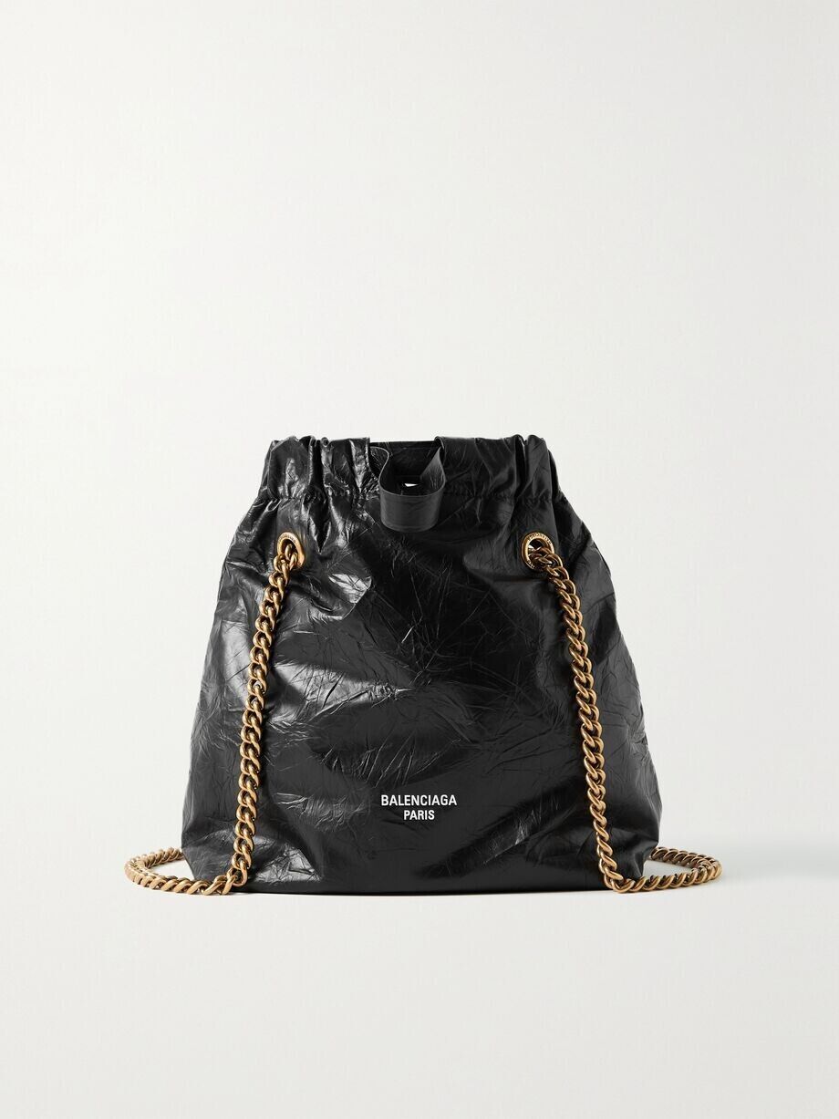 BALENCIAGA Crush Small Leather Black/Gold Tote Bag New | eBay BALENCIAGA Crush Small Leather Black/Gold Tote Bag New | eBay