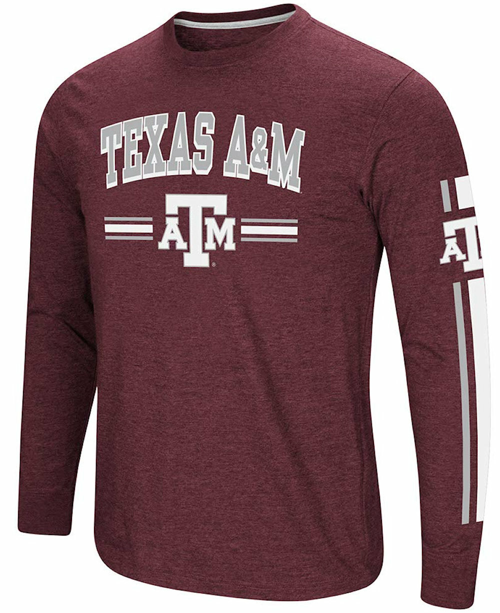Texas A&M Aggies Maroon Colosseum Touchdown Pass Long Sleeve T Shirt | eBay