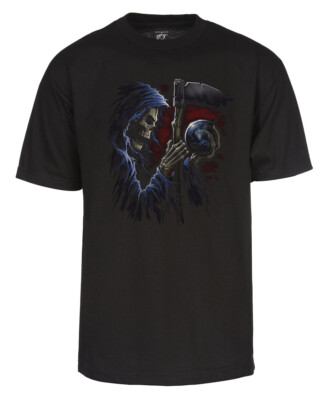 Mens Grimm Reaper T-Shirt - Angel of death with Sphere Shirt