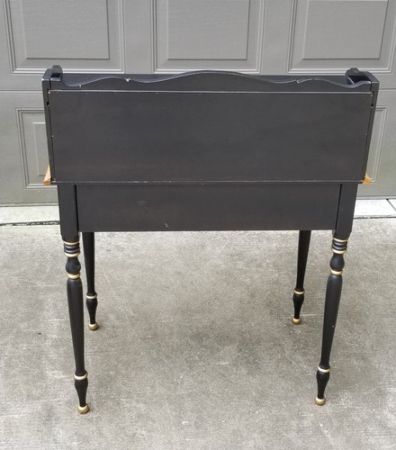 Vintage Ethan Allen Hitchcock Paint Decorated Ladies Writing Desk & Chair