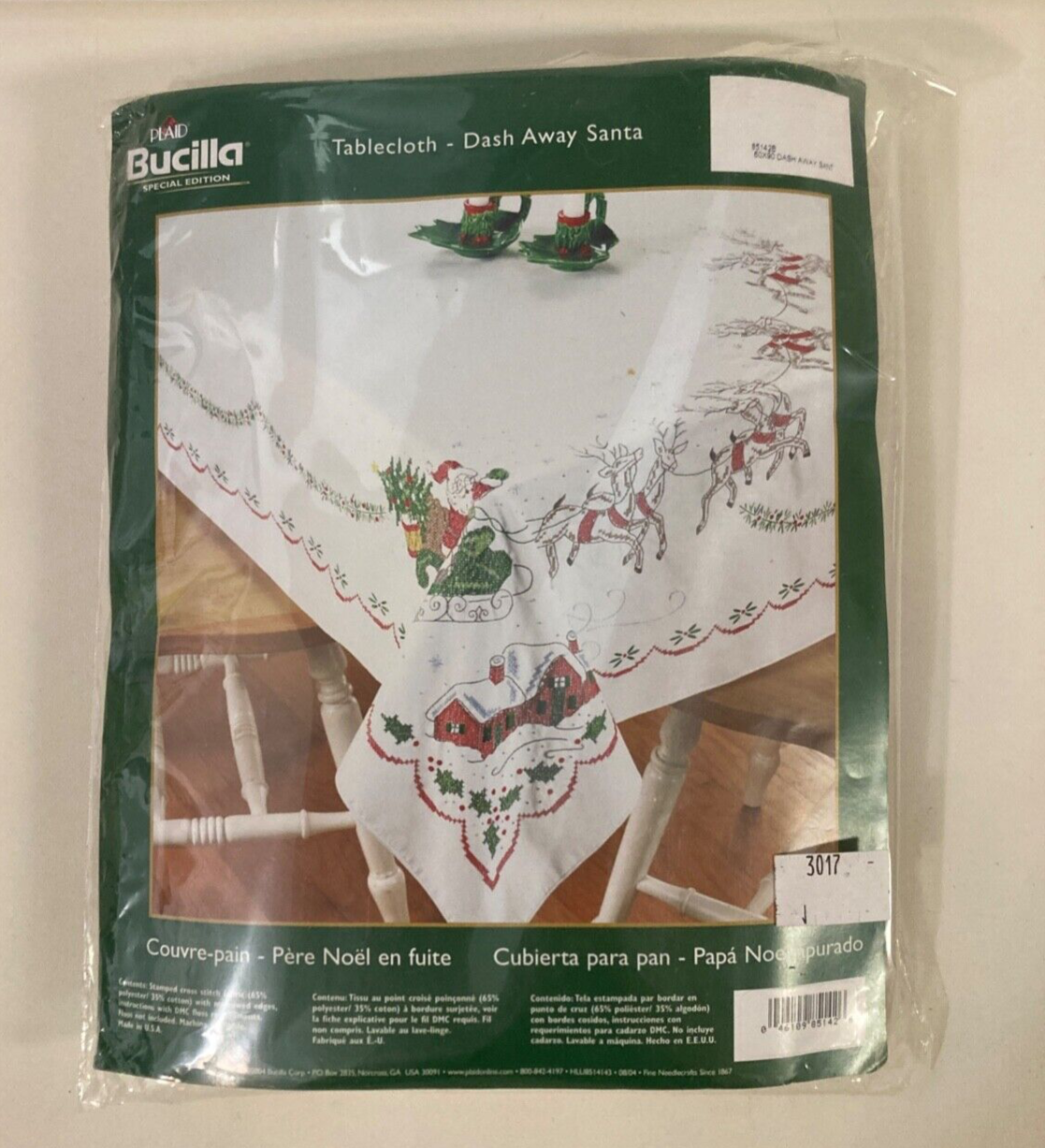 Tablecloth 60 X Bucilla No.85142 Away Stamped Cross Stitch