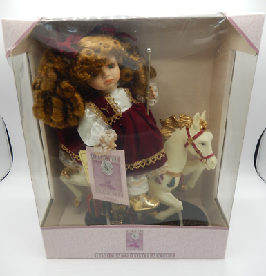 Porcelain doll best sale on carousel horse