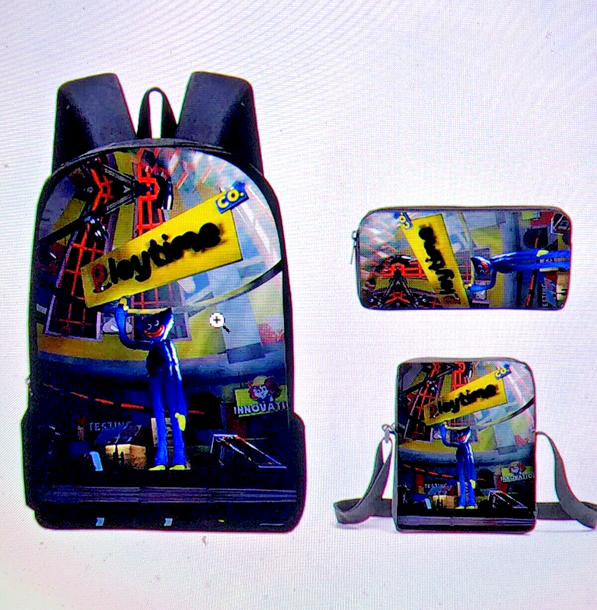 Poppy Playtime Backpack, Lunch Bag & Pencil Case Set for Kids (Random Pick)